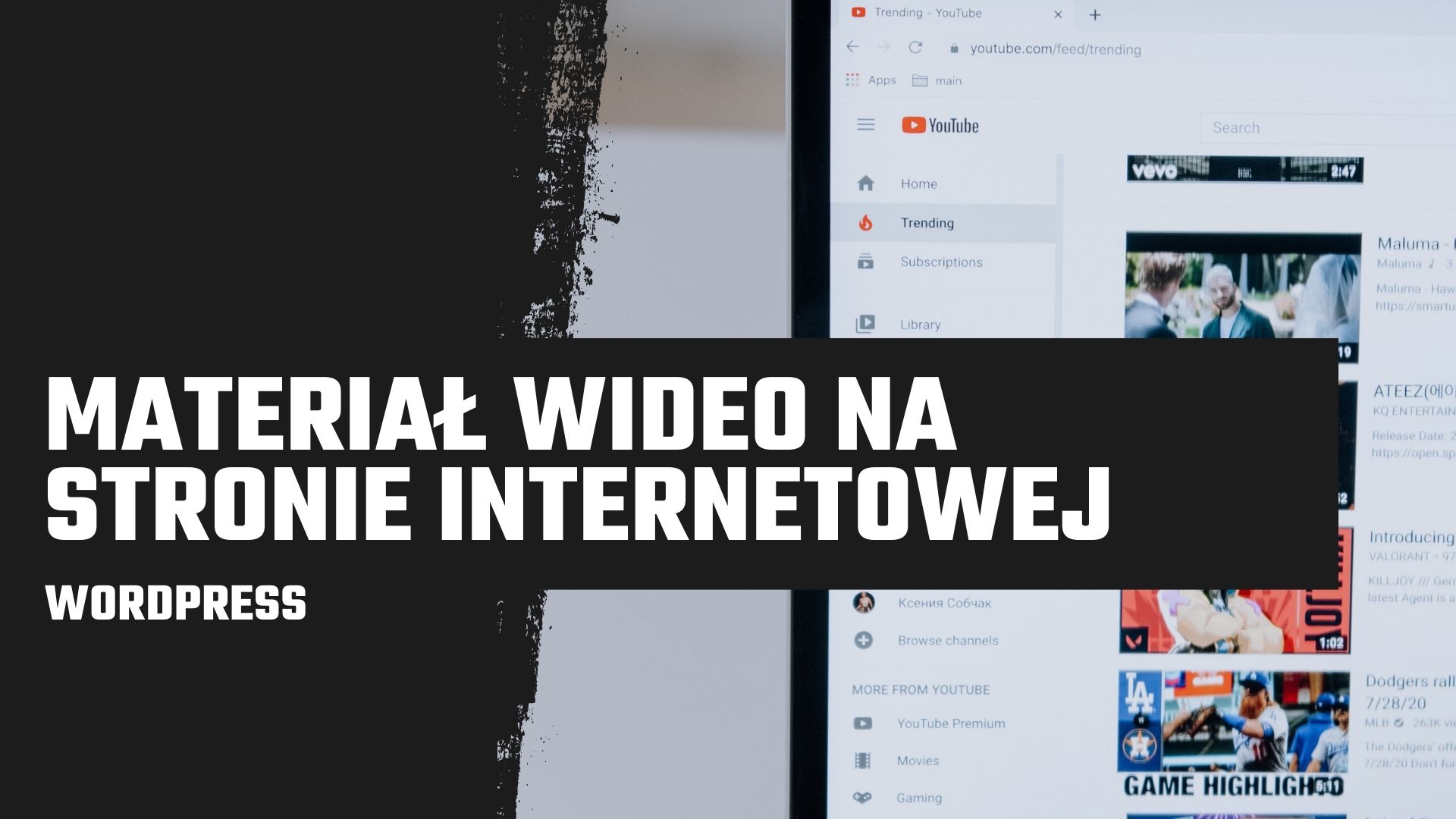 projekt (1) Materiał wideo na stronie internetowej WordPress
