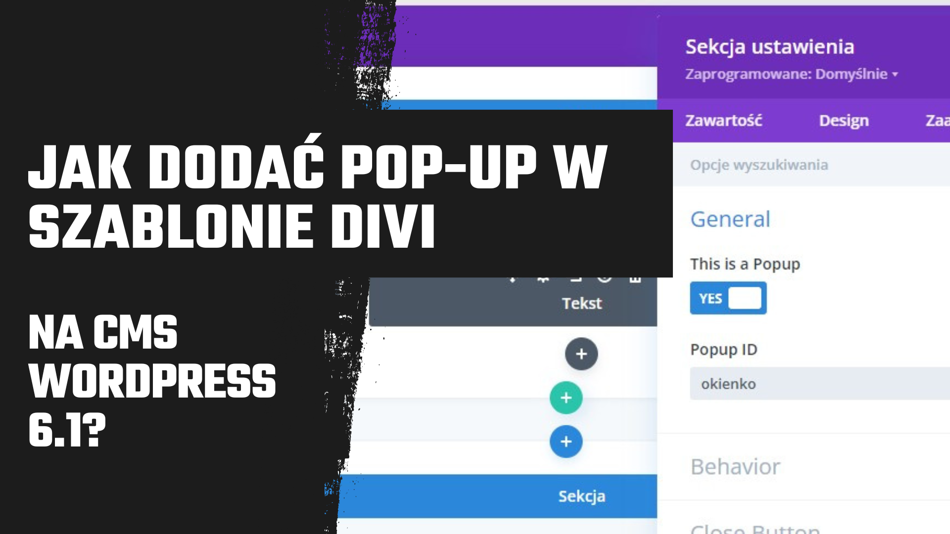 projekt (1) Jak dodać pop-up w szablonie DIVI na CMS WordPress 6.1?