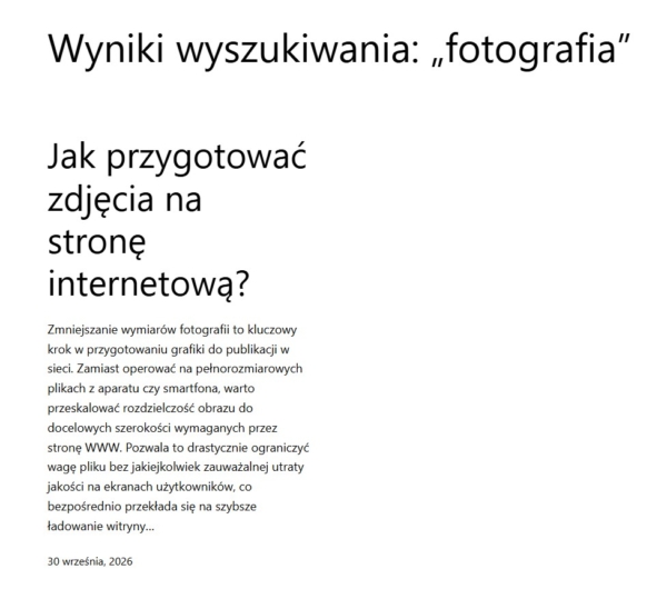 Sprawdzamy wyszukiwanie po tagu po zbudowaniu indeksu
